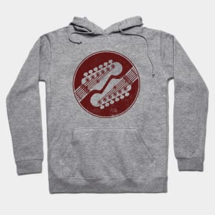 Electric Guitar Headstock Circle Light Theme Hoodie